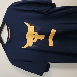Project Rock Under Armour t-shirt, Large, Blue and yellow.